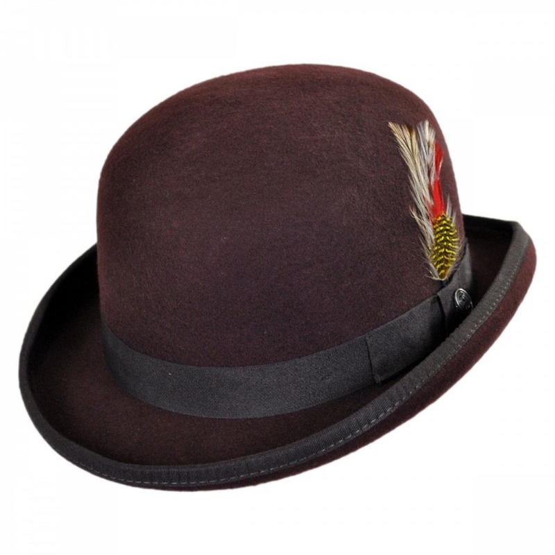 English Wool Felt Bowler Hat BROWN S