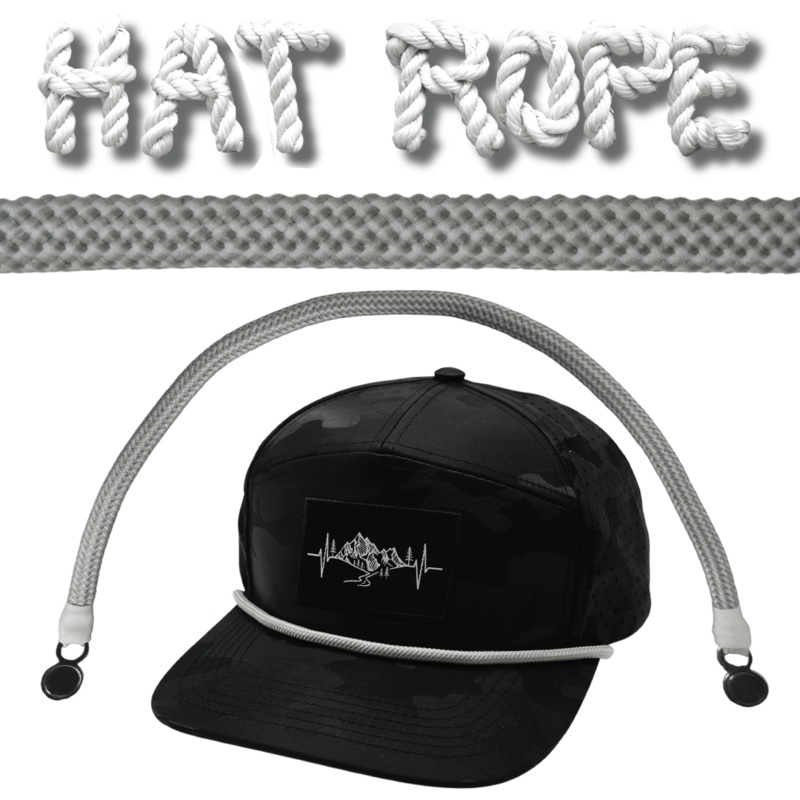 Hat Rope – Gray / White – Waves