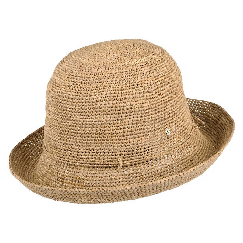 Helen Kaminski Hats Provence 8 Raffia Straw Packable Sun Hat – Nougat 1-Size