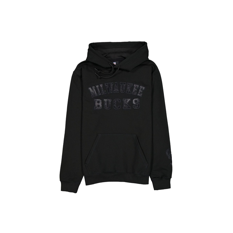 Milwaukee Bucks Black on Black Logo Select Hoodie S