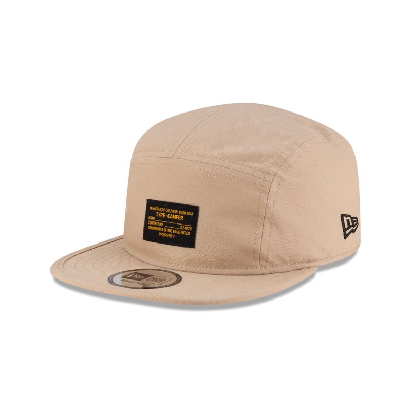 New Era Cap Beige Label Camper Strapback Hat One Size