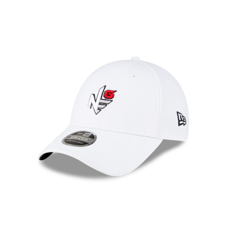 New Era Golf White 9FORTY Stretch-Snap Hat One Size
