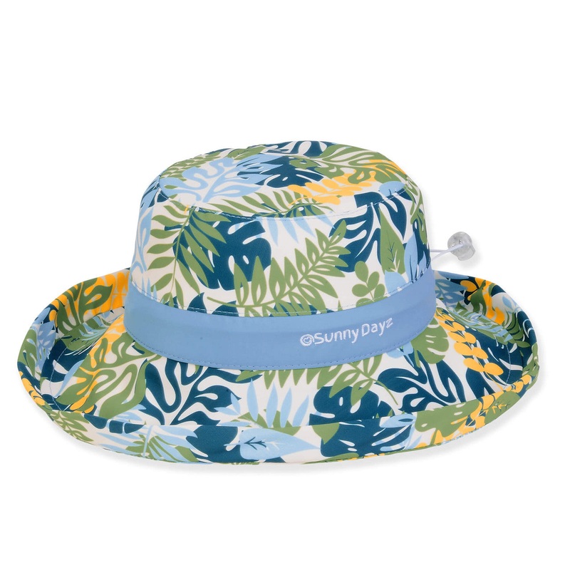 Petite Up Turned Brim Cotton Hat for Small Heads – Sunny Dayz Hats Blue 52 cm