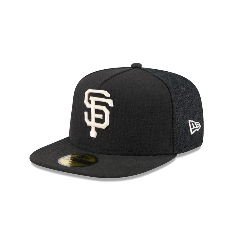 San Francisco Giants Black Mesh 59FIFTY A-Frame Fitted Hat 7