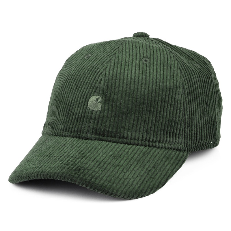 Carhartt WIP Hats Harlem Corduroy Baseball Cap – Olive Adjustable