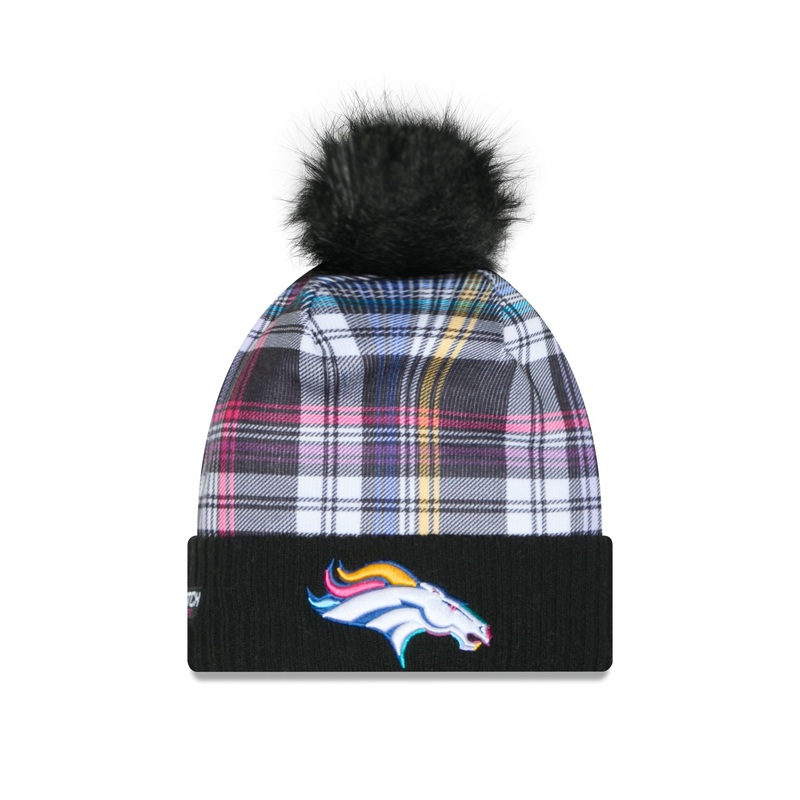 Denver Broncos 2024 Crucial Catch Women’s Pom Knit Hat One Size