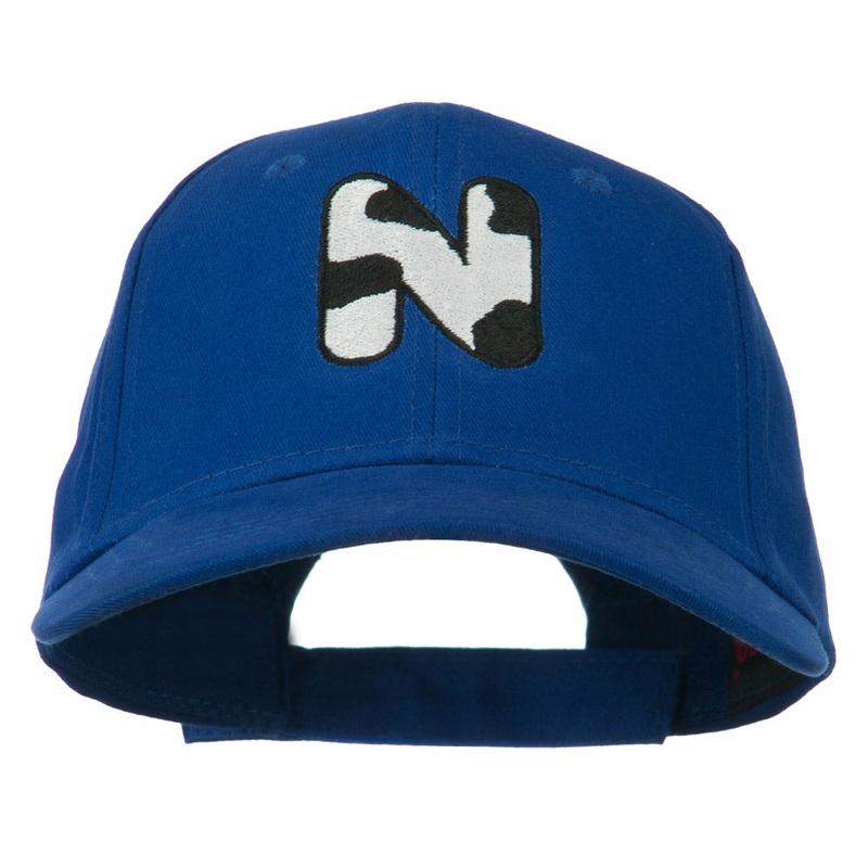 Holstein Alphabet Letter NZ Embroidered Youth Brushed Cap N One Size