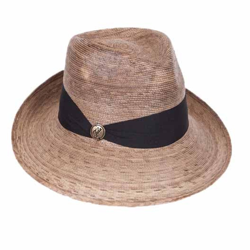 Margo Burnt Palm Leaf Asymmetrical Up Turned Brim Fedora Hat – Tula Hats Burnt Palm M/L (57 – 58 cm)