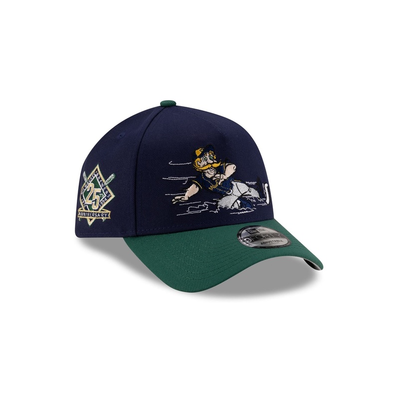 Milwaukee Brewers Mascot Navy 9FORTY A-Frame Snapback Hat One Size