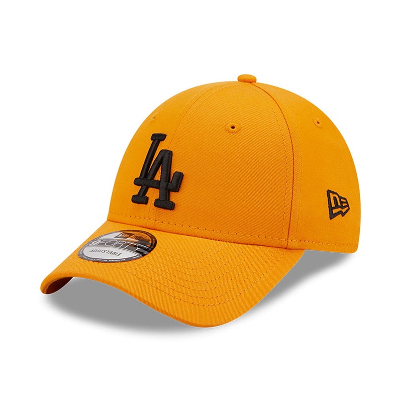 New Era 9FORTY L.A. Dodgers Baseball Cap – MLB League Essential – Mustard-Black Adjustable