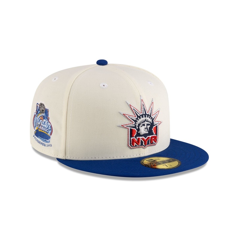 New York Rangers Chrome Royal 59FIFTY Fitted Hat 7