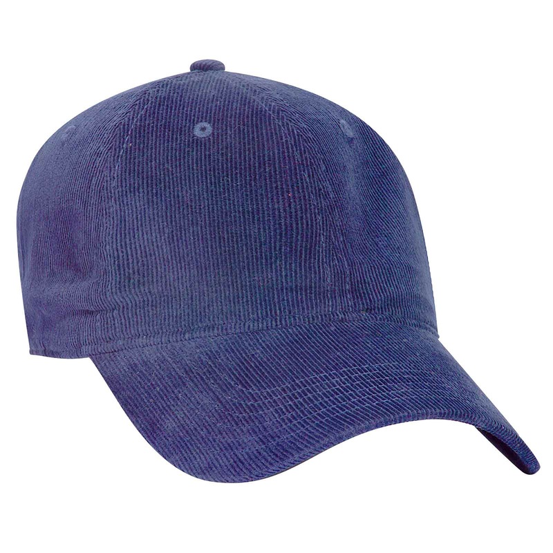 Otto 6 Panel Low Profile Baseball Cap, Corduroy Dad Hat – 18-1272 Navy