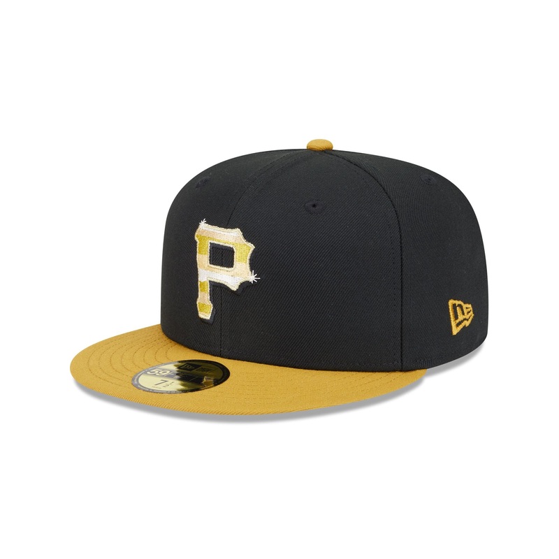 Pittsburgh Pirates Metallic Gold Logo 59FIFTY Fitted Hat 7