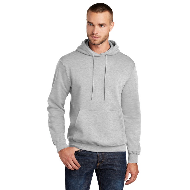 Port & Company PC78H Core Fleece Pullover Hooded Sweatshirt – Ash Ash S