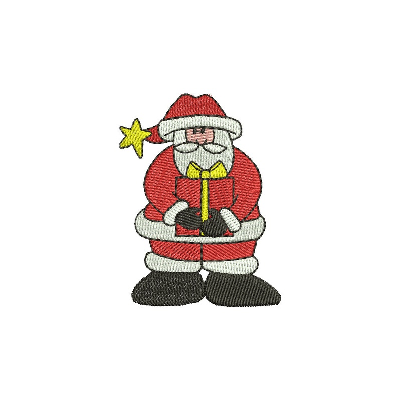 Santa Claus holding a Present Default Title One Size