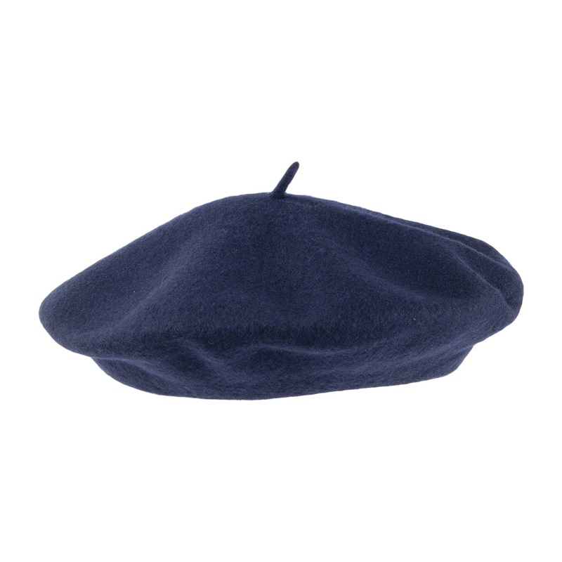 Wool Fashion Beret – Navy Blue 1-Size