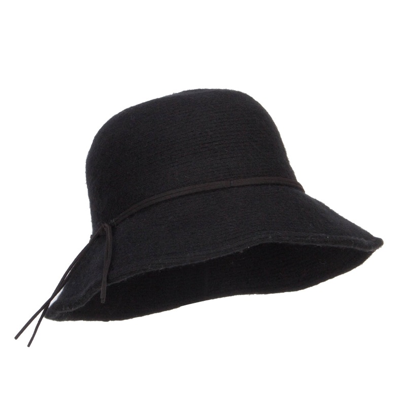 Wool Wired Brim Bucket Hat Camel One Size