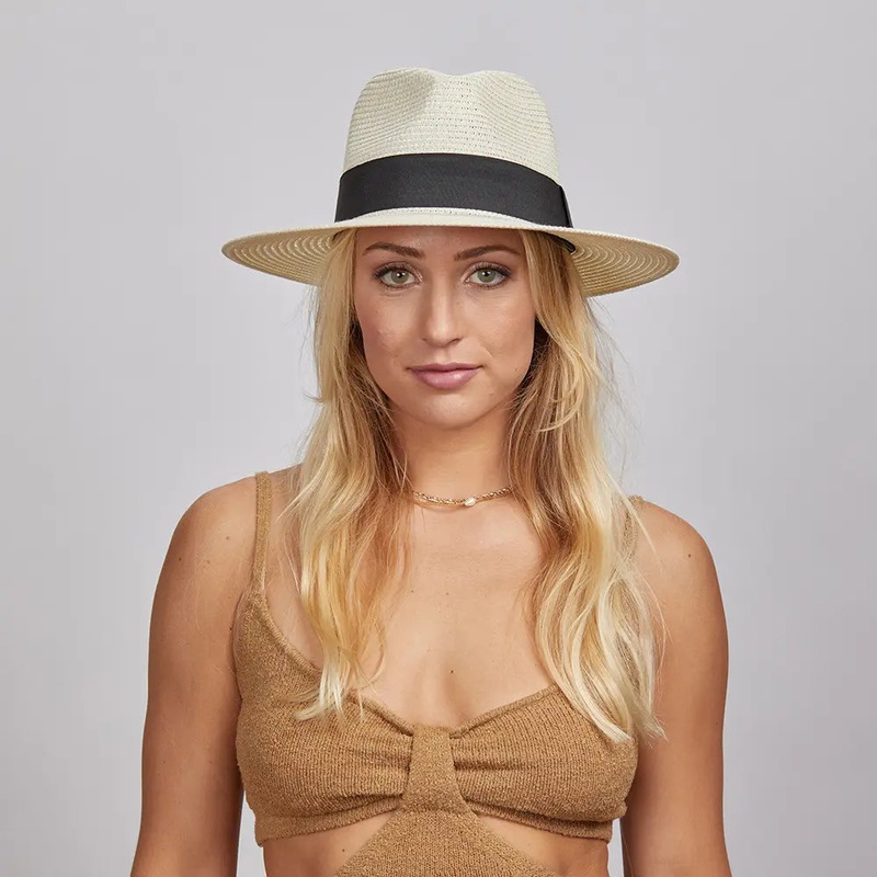 Afternoon | Womens Fedora Straw Hat Cream SM