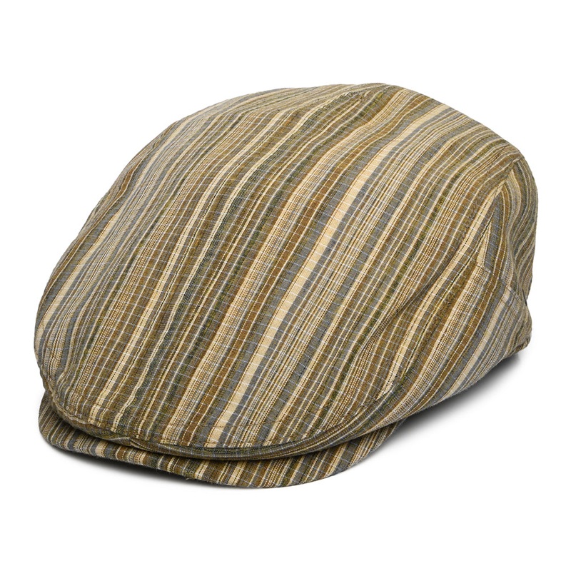 Bailey Hats Newry Striped Flat Cap – Tan-Multi S