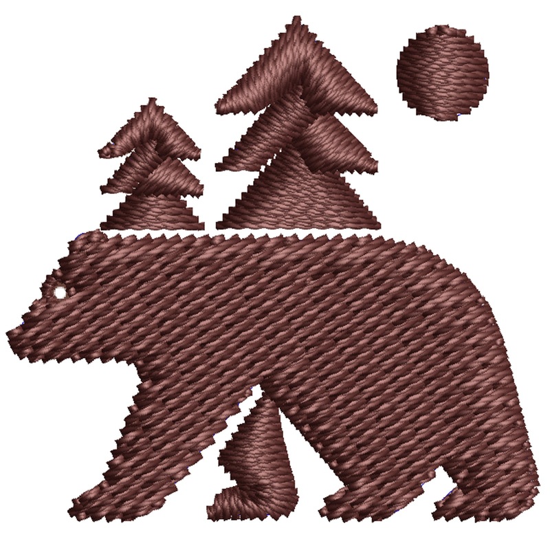 Bear With Pine Tree Bear With Pine Tree One Size