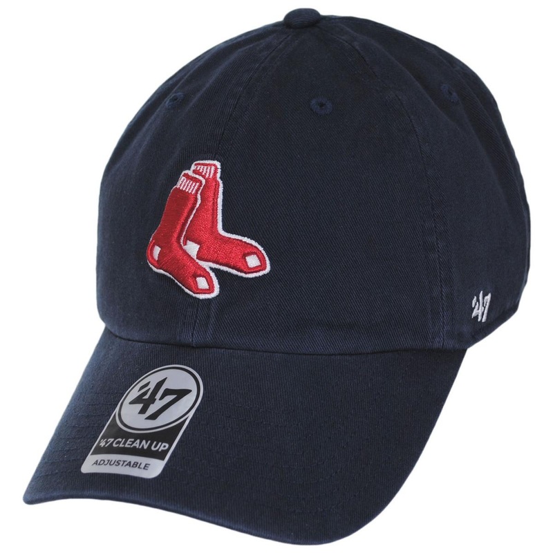 Boston Red Sox MLB Cooperstown Clean Up Strapback Baseball Cap Dad Hat NAVY ADJUSTABLE