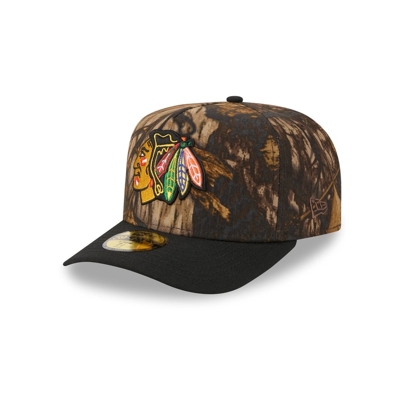 Chicago Blackhawks Ripstop Camo 59FIFTY A-Frame Fitted Hat 7