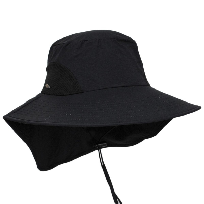 CLARICE NYLON TRAIL HAT WITH BOW BLACK ONE SIZE FITS MOST