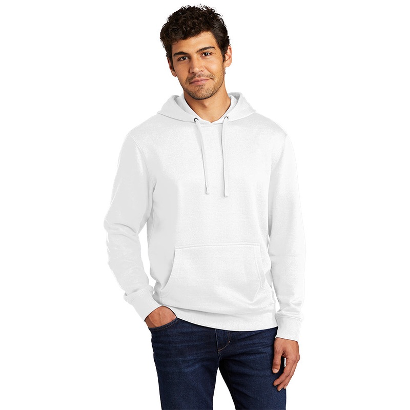District DT6100 V.I.T. Fleece Hoodie – White White XS