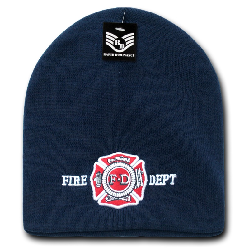 Fire Department Firefighter Knit Beanie Cap – R90 Navy