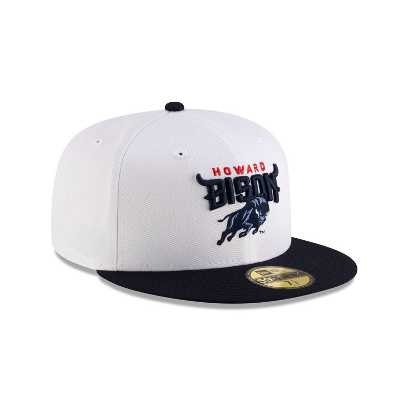 Howard Bison White Navy 59FIFTY Fitted Hat 7