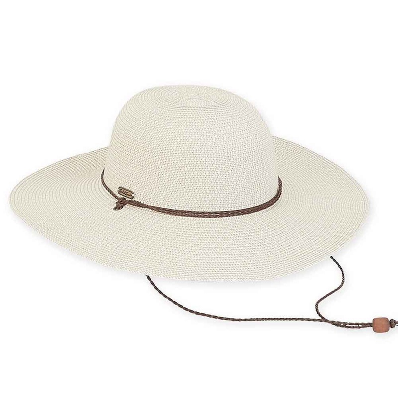 Large Heads Classic Wide Brim Straw Beach Hat – Sun ‘N’ Sand Hats Taupe Tweed Large (59 cm)