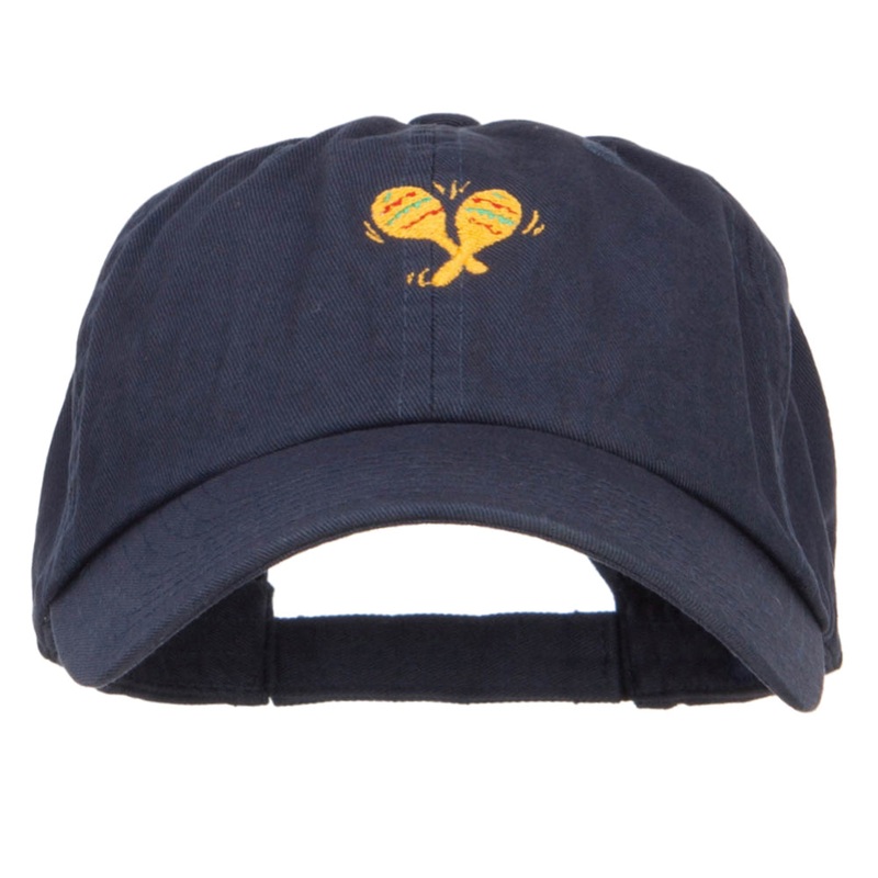 Mexico Fiesta Maracas Embroidered Low Cap Navy One Size