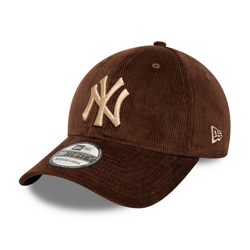New Era 39THIRTY New York Yankees Baseball Cap – MLB Corduroy – Brown Small/Medium