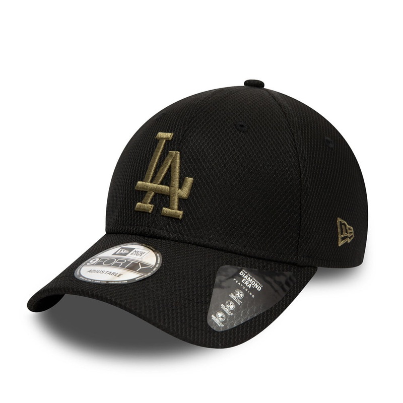New Era 9FORTY L.A. Dodgers Baseball Cap – MLB Diamond Era – Black-Olive Adjustable