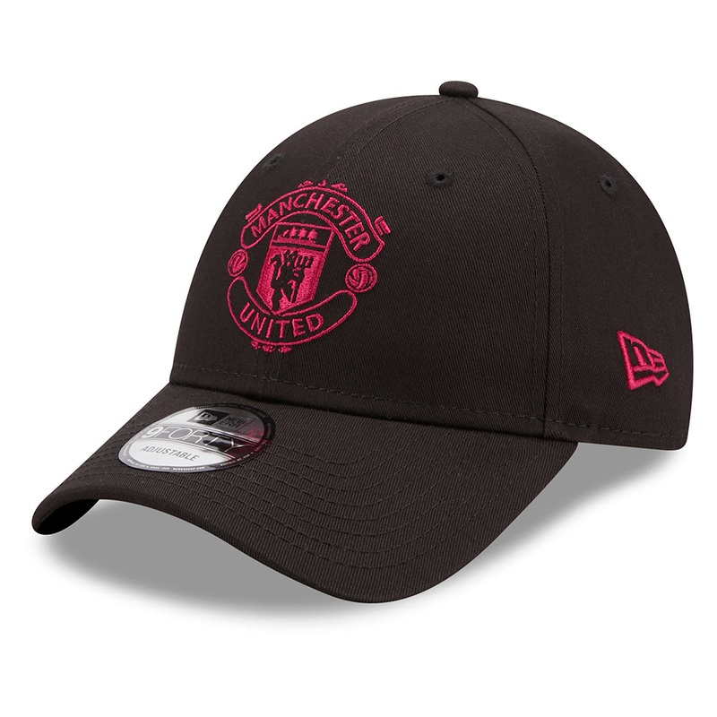 New Era 9FORTY Manchester United Baseball Cap – Seasonal Colour Pop – Black Adjustable
