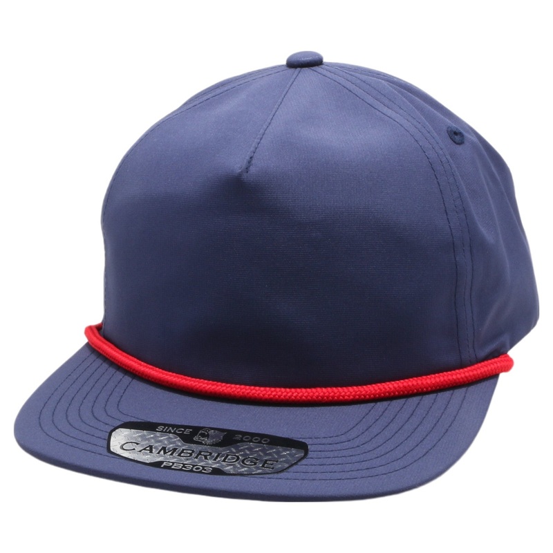 Pitbull Cambridge PB303 5 Panel Rope Unstructured Hat Black