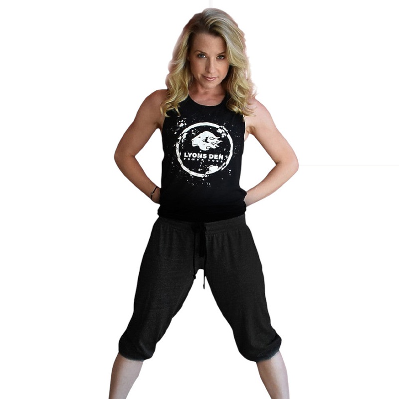Royal Apparel 32070 Womens Eco Triblend Bethany Capri Pants Made in USA Eco Tri Black XS