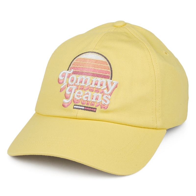 Tommy Hilfiger Hats Womens Item Retro Logo Baseball Cap – Yellow Adjustable