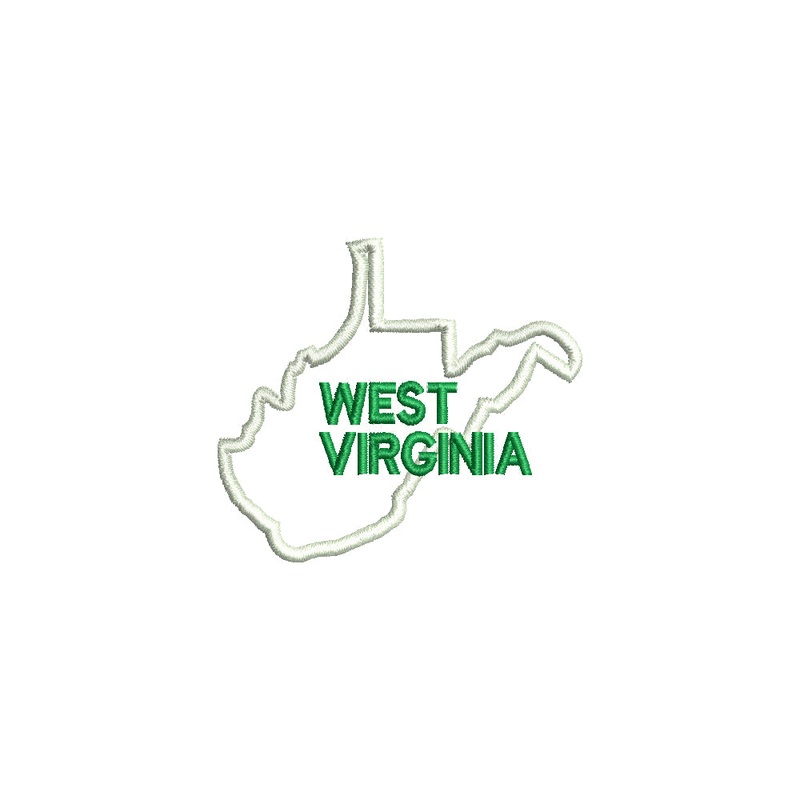West Virginia with Map Outline Default Title One Size