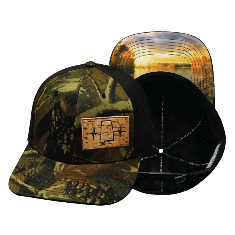Alabama Hat – Baseball Hat Fit – Tan Tree Camo / Black – Laser Mesh