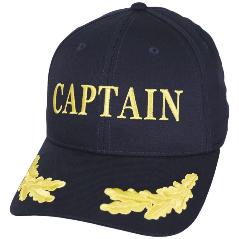 Captain Snapback Baseball Cap NAVY BLUE ADJUSTABLE