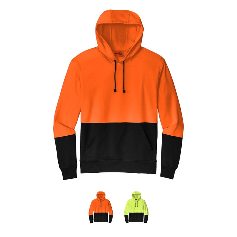 CornerStone Enhanced Visibility Fleece Pullover Hoodie CSF01 Safety Orange XS