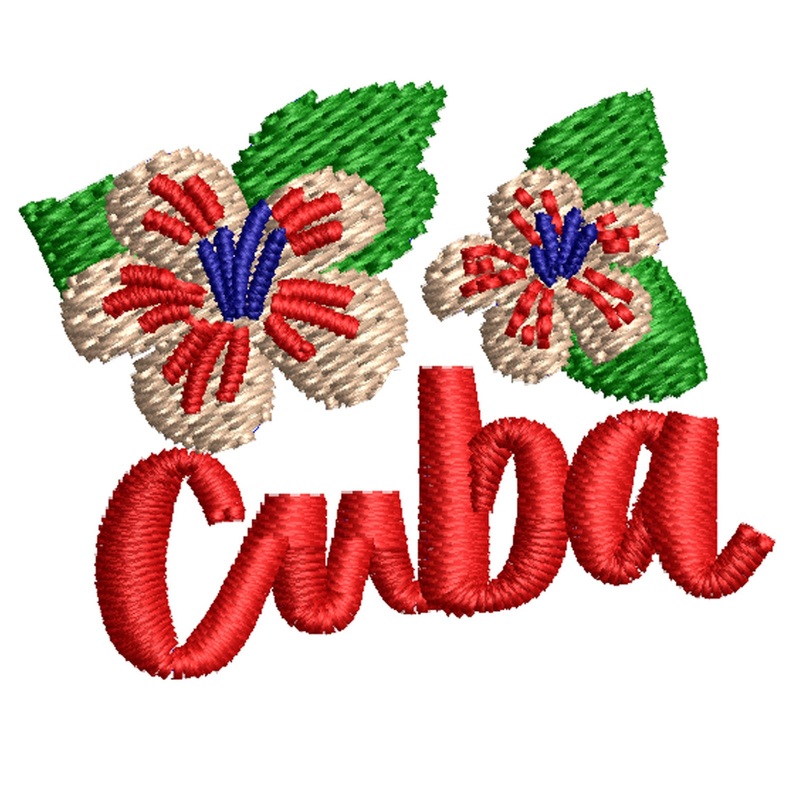 Cuba Sign with Flowers Cuba Sign with Flowers One Size
