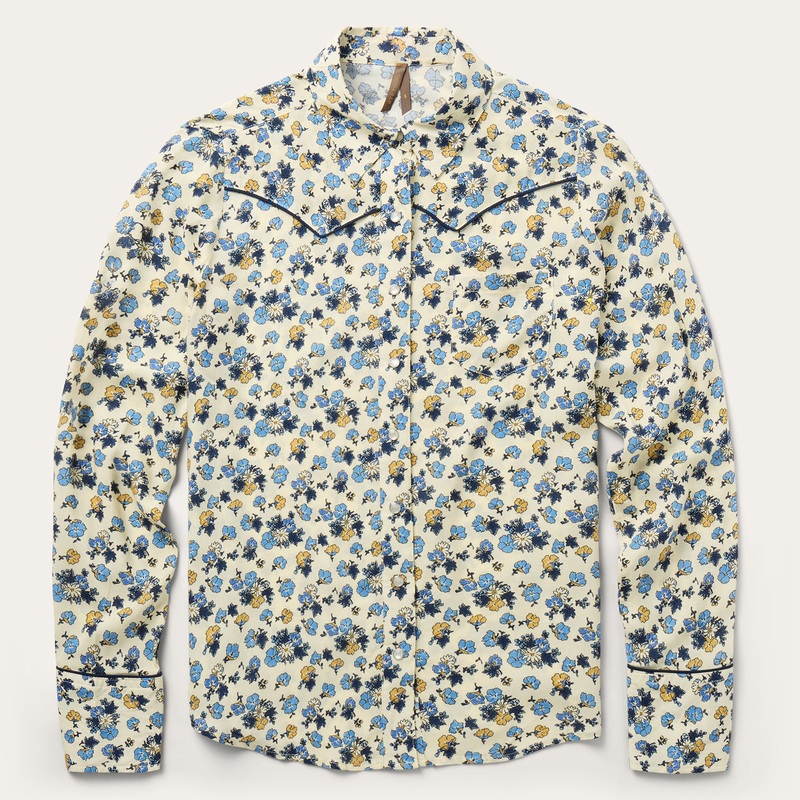 Field Flowers Print Shirt Yellow XS