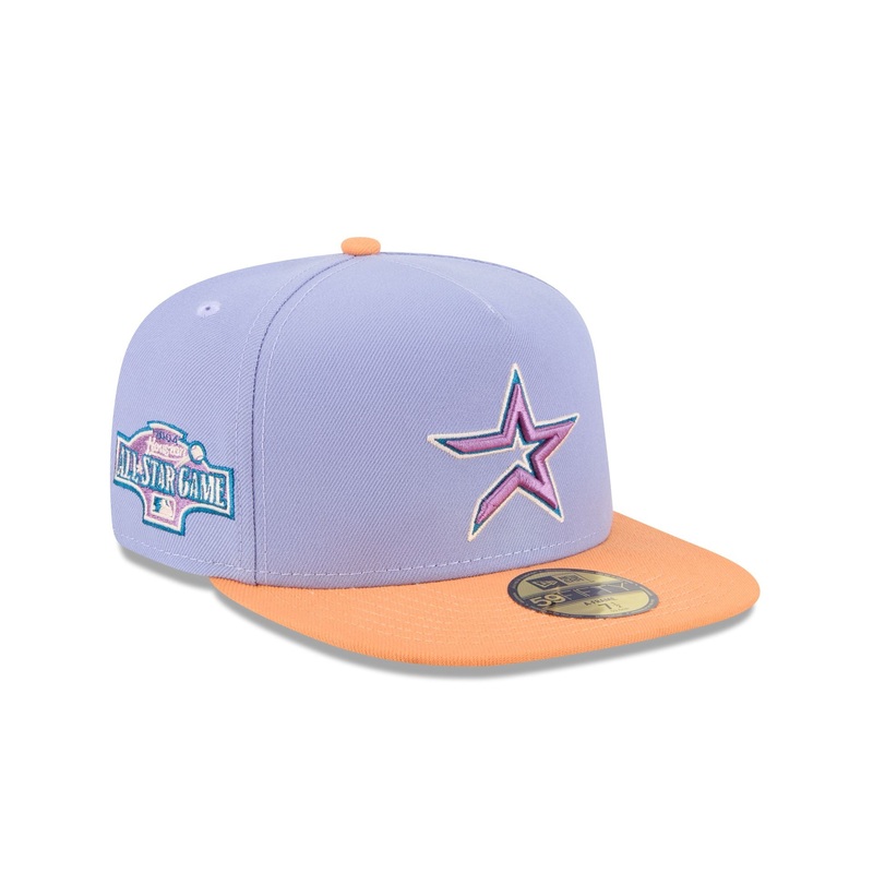 Houston Astros Lavender 59FIFTY A-Frame Fitted Hat 7