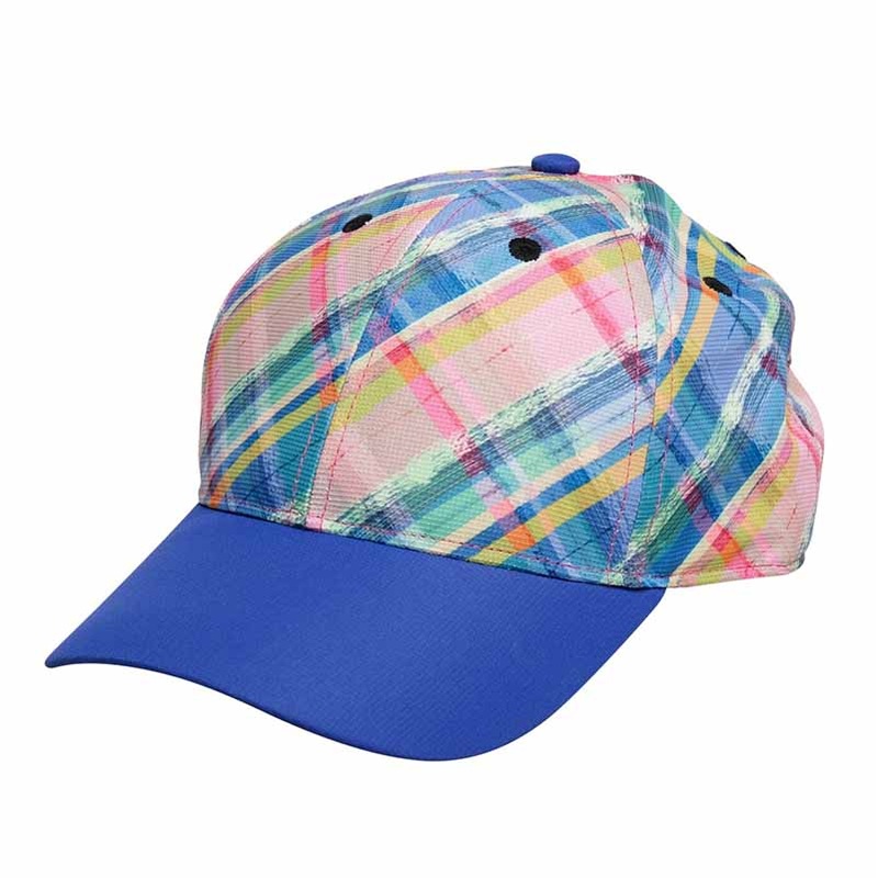 Plaid Sorbet Petite Baseball Cap – GloveIt Golf Hats Blue XS/S
