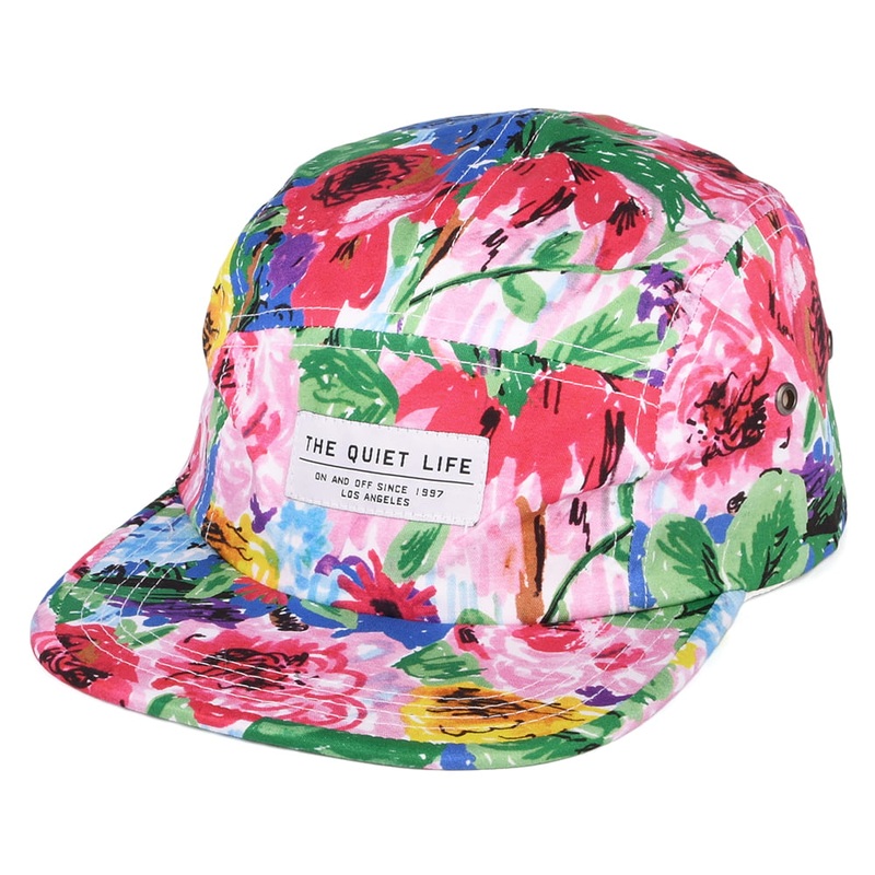 The Quiet Life Hats Take A Break Floral 5 Panel Cap – Floral Adjustable