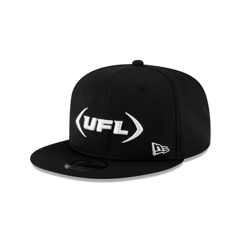 UFL Black 9FIFTY Snapback Hat One Size