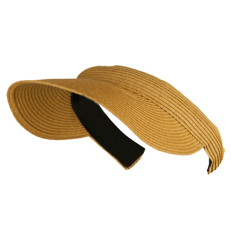 UPF 50+ Paper Braid Clip On Visor Black One Size