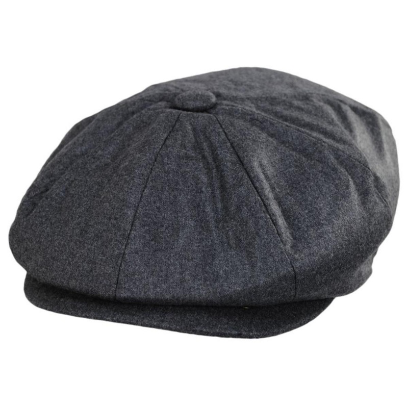 Vauxhall Wool Poplin Newsboy Cap GREY S